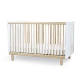 Oeuf Rhea Cot Bed in White & Birch - thumbnail 1