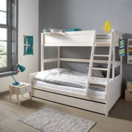 Lifetime Luxury Triple Bunk Bed With Storage Drawer  - - thumbnail 2