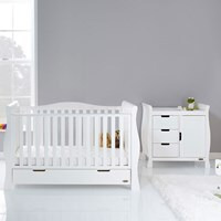 Obaby Stamford Luxe Cot Bed 2 Piece Nursery Furniture Set - - image 1