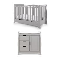 Obaby Stamford Luxe Cot Bed 2 Piece Nursery Furniture Set -