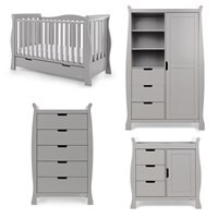 Obaby Stamford Luxe Cot Bed 4 Piece Nursery Furniture Set - - image 1