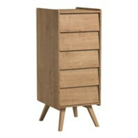 Vox Vintage Tall Chest of Drawers in a Choice of Oak or 5 Pastel Colours - - thumbnail 2