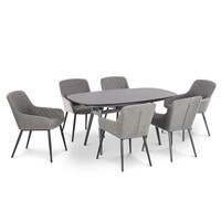 Maze Rattan Zest 6 Seat Oval Dining Set with Free Winter Cover -