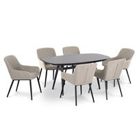 Maze Rattan Zest 6 Seat Oval Dining Set with Free Winter Cover - - image 1