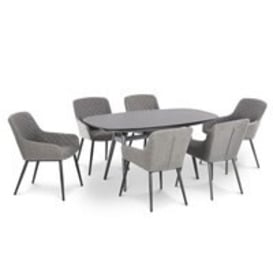 Maze Rattan Zest 6 Seat Oval Dining Set with Free Winter Cover - - thumbnail 2