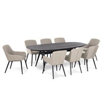 Maze Rattan Zest 8 Seat Oval Dining Set with Free Winter Cover - - image 1