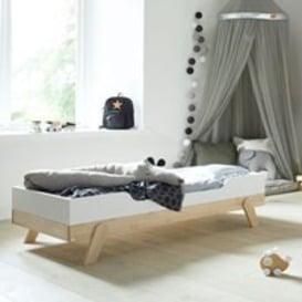 Lifetime Luxury Toddler Bed in White & Birch