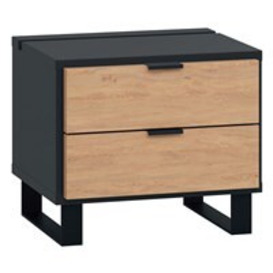 Vox Simple Customisable Bedside Table with Drawers - - thumbnail 1