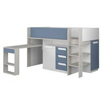 Trasman Girona Mid Sleeper Cabin Bed with Desk and Drawers - - image 1