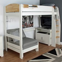 Urban Birch High Sleeper 3 Bed with Sofa Bed & 2 Door Storage - image 1