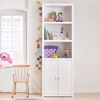 Lifetime Customisable Bookcase in White  - 3 Compartments - image 1