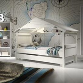 Mathy by Bols Handmade Star Treehouse Cabin Bed with Optional Trundle Drawer - - thumbnail 1