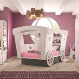 Mathy by Bols Kids Carriage Bed with Storage Drawers - Small Double 120cm - - thumbnail 1