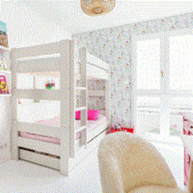 Mathy by Bols Separable Bunk Bed in Dominique Design - 166cm High - - thumbnail 1