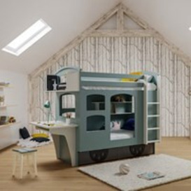Mathy by Bols Wagon Bunk Bed with Shelves & Drawers available in 26 Colours - - thumbnail 1