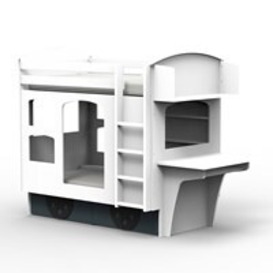 Mathy by Bols Wagon Bunk Bed with Shelves & Drawers available in 26 Colours -