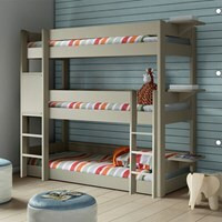 Mathy by Bols Triple Bunk Bed in Dominique Design available in 26 Colours - - image 1