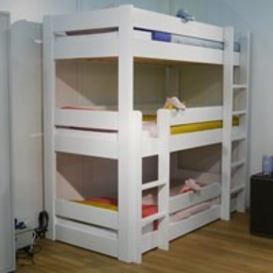 Mathy by Bols Triple Bunk Bed in Dominique Design available in 26 Colours - - thumbnail 2