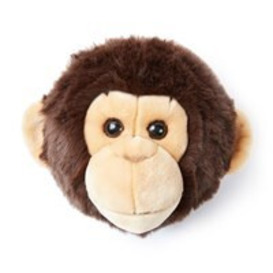Joe the Monkey Kids Plush Animal Head Wall Decor - thumbnail 1