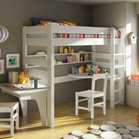 Mathy by Bols High Sleeper Bed in Dominique Design with Corner Desk - 186cm High - - image 1