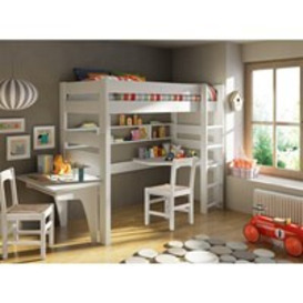 Mathy by Bols High Sleeper Bed in Dominique Design with Corner Desk - 186cm High - - thumbnail 2