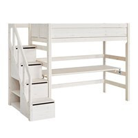 Lifetime Luxury High Sleeper Bed with Desk and Storage Steps  -
