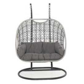 Maze Rattan Ascot Outdoor Hanging Chair - Double - thumbnail 1