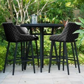 Maze Rattan Regal 4 Seat Round Bar Set with Free Winter Cover - - thumbnail 1