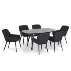 Maze Rattan Zest 6 Seat Oval Dining Set with Free Winter Cover -