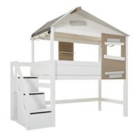 Lifetime The Hideout Mid Sleeper Luxury Kids Bed with Storage Steps  - - image 1