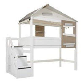 Lifetime The Hideout Mid Sleeper Luxury Kids Bed with Storage Steps  - - thumbnail 1