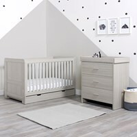 Ickle Bubba Pembrey Cot Bed with Under Drawer and Changing Unit  - - image 1