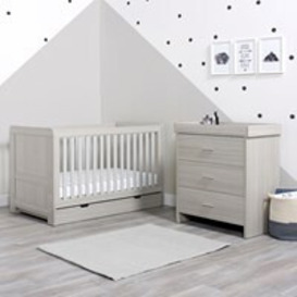 Ickle Bubba Pembrey Cot Bed with Under Drawer and Changing Unit  - - thumbnail 1