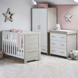 Obaby Nika Mini Cot Bed 3 Piece Nursery Furniture Set - - thumbnail 1