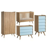 Vox Vintage 4 Piece Cot Bed Nursery Furniture Set includes Cot Bed, Wardrobe and 2 Chests of Drawers  - - image 1