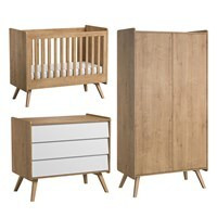 Vox Vintage 3 Piece Cot Nursery Furniture Set includes Cot, Chest of Drawers and Wardrobe  -