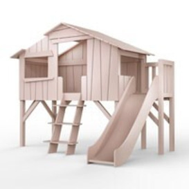 Mathy by Bols Original Treehouse Cabin Bed with Platform & Slide in 3 Sizes & 26 Colours - Single - thumbnail 2