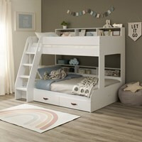 Aviary Triple Sleeper Bunk Bed with Storage Drawers and Shelves - image 1
