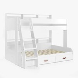 Aviary Triple Sleeper Bunk Bed with Storage Drawers and Shelves - thumbnail 2