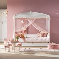Lifetime Luxury Butterflies Four Poster Bed - - image 1