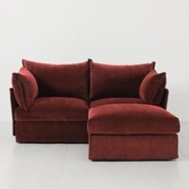 Swyft Sofa in a Box Model 06 Modular Royal Velvet 2 Seater Sofa with Chaise -
