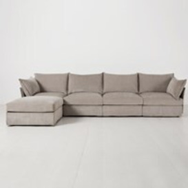 Swyft Sofa in a Box Model 06 Modular Royal Velvet 4 Seater Sofa with Chaise - - thumbnail 2