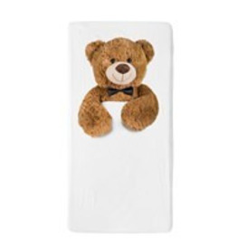 Snurk Teddy Bear Fitted Cot Sheet - 120 x 60cm - thumbnail 1
