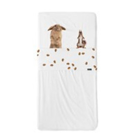 Snurk Furry Friends Fitted Cot Sheet - 120 x 60cm - thumbnail 2