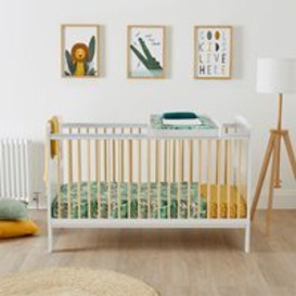 Ickle Bubba Coleby Scandi Classic Cot Bed and Cot Top Changer - Scandi White