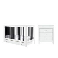 Ickle Bubba Tenby Classic Cot Bed with Under Drawer and Changing Unit - - image 1