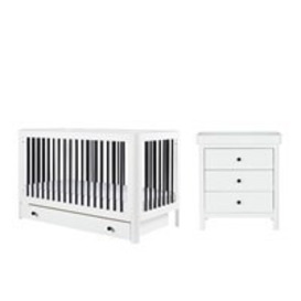 Ickle Bubba Tenby Classic Cot Bed with Under Drawer and Changing Unit - - thumbnail 1