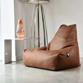 Extreme Lounging Mighty B Faux Leather Indoor Bean Bag in Latte - thumbnail 2