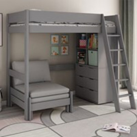 Kids Avenue Estella High Sleeper with Chest, Cube and Sofa Bed