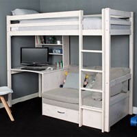 Thuka HIT 9 High Sleeper Bed with Desk and Sofa Bed in Grey - image 1
